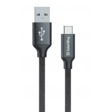 Кабель USB - USB Type-C 1 м ColorWay Black (CW-CBUC003-BK)