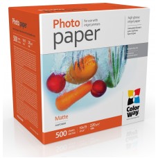 Фотопапір ColorWay, матовий, A6 (10x15), 220 г/м², 500 арк (PM2205004R)