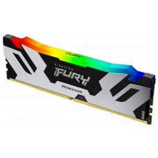 Пам'ять 16Gb DDR5, 6400 MHz, Kingston Fury Renegade RGB, Black/Silver (KF564C32RSA-16)