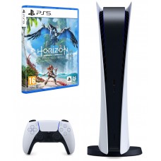 Ігрова приставка Sony PlayStation 5 Digital Edition, White + гра Horizon Forbidden West (код)