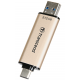 Флеш накопичувач USB 256Gb Transcend JetFlash 930C, Gold/Black, Type-C / USB 3.2 Gen 1 (TS256GJF930C)