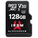 Карта памяти microSDXC, 128Gb, Class10 UHS-I/U3, Goodram IRDM, SD адаптер (IR-M3AA-1280R12)