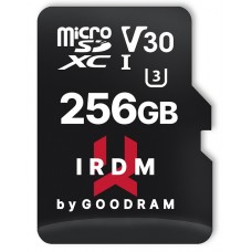 Карта пам'яті microSDXC, 256Gb, Class10 UHS-I/U3, Goodram IRDM, адаптер SD (IR-M3AA-2560R12)