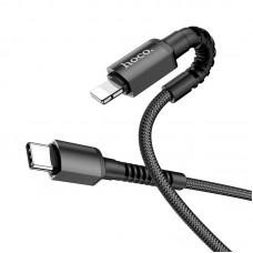 Кабель USB Type-C - Lightning 1.2 м Hoco Especial Black, 2.1A, 18W (X71)
