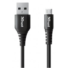 Кабель USB - micro USB 1 м Trust Ndura Black, 3A (23567)