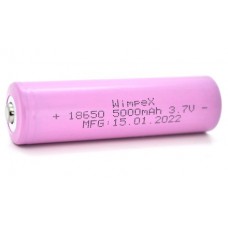 Акумулятор 18650, 5000 mAh, WMP, 3.7V, Pink