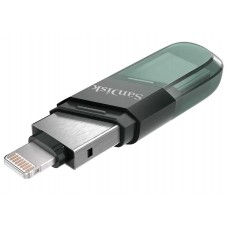 USB 3.1 / Lightning Flash Drive 256Gb, SanDisk iXpand Flip, Sea Green (SDIX90N-256G-GN6NE)