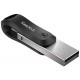 USB 3.0 / Lightning Flash Drive 256Gb, SanDisk iXpand Go, Silver/Gray (SDIX60N-256G-GN6NE)