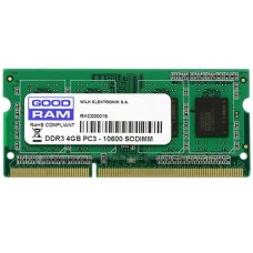 Память SO-DIMM, DDR3, 4Gb, 1333 MHz, Goodram, 1.5V (GR1333S364L9S/4G)