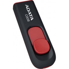 USB Flash Drive 8Gb ADATA C008, Black/Red (AC008-8G-RKD)