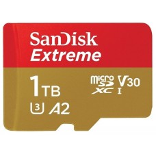 Карта памяти microSDXC, 1Tb, SanDisk Extreme, Сlass10 UHS-I A2 U3 V30 (SDSQXAV-1T00-GN6MN)