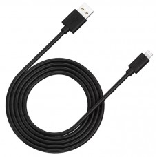 Кабель USB - Lightning 2 м Canyon MFI-12 Black, 2.4A (CNS-MFIC12B)