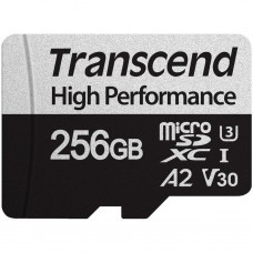 Карта памяти microSDXC, 256Gb, Transcend 330S, SD адаптер (TS256GUSD330S)