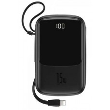 Универсальная мобильная батарея Baseus Power Bank з USB-C Cable 10000mAh 15W Black (PPQD-A)