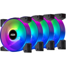 Вентилятор 120 мм, AZZA Hurricane II Digital RGB, Black, 4 шт (FNAZ-12DRGB2-241)