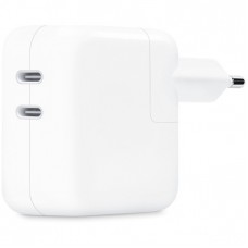 Сетевое зарядное устройство Apple A2676, White, 2xType-C, 35 Вт (MNWP3ZM/A)