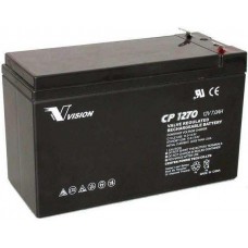 Батарея для ИБП 12В 7Ач Vision, VRLA AGM, 65х151х94 мм (CP1270A)
