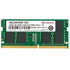 Пам'ять SO-DIMM, DDR4, 16Gb, 3200 MHz, Transcend JetRam, CL22, 1.2V (JM3200HSB-16G)