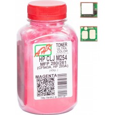 Тонер + чіп HP CLJ Pro M254/M280/M281, Magenta, 40 г, AHK (3202790)