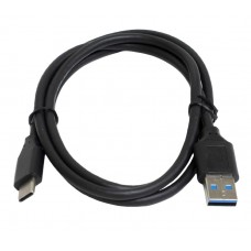Кабель USB - USB Type-C 1 м Patron Black, USB 3.0 (PN-USB3-TYPEC-1M)