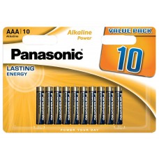 Батарейка AAA (LR03), щелочная, Panasonic Alkaline Power, 10 шт, 1.5V, Blister (LR03REB/10BW)