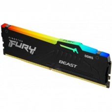 Память 16Gb DDR5, 6000 MHz, Kingston Fury Beast RGB, Black (KF560C36BBEA-16)