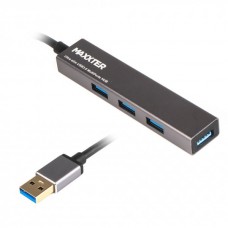 Концентратор USB 3.0 Maxxter HU3A-4P-02 USB 3.0, 4 порти, метал, темно-сірий