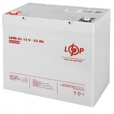 Батарея для ДБЖ 12В 55Ач LogicPower LPM-GL-12V55AH 230x215x137 (ШхВхД)