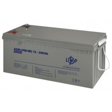 Батарея для ДБЖ 12В 200Aч LogicPower, LPM-MG 12V-200 Ah, мультигелевий, ШхДхВ 520x235x215 (3875)