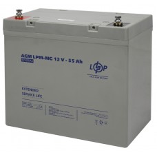 Батарея для ДБЖ 12В 55Ач LogicPower LPM-MG 12V-55AH мультигелевий 230x215x137 (ШхВхД)