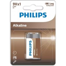 Крона щелочная (6LR61), Philips Entry Alkaline, 1 шт, 9V, Blister (6LR61A1B/10)