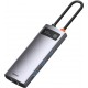 Концентратор USB 3.0 Baseus Metal Gleam Series 6-in-1 Multifunctional Type-C, Gray (CAHUB-CW0G)