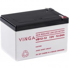 Батарея для ДБЖ 12В 12Ач Vinga, Black, 12V, 150x98x95 мм
