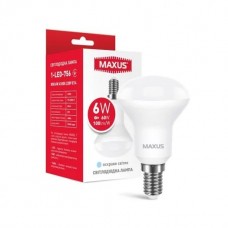 Лампа світлодіодна E14, 6W, 4100K, R50, Maxus, 600 lm, 220V (1-LED-756)