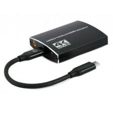 Адаптер USB 3.1 Type-C (M) - на 2 HDMI, Cablexpert A-CM-HDMIF2-01 Black, 15 см