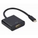 Адаптер USB 3.1 Type-C (M) - HDMI / 4K@30Hz (F), Cablexpert A-CM-HDMIF-03 Black, 15 см