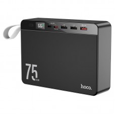 Универсальная мобильная батарея 75000 mAh, Hoco J94 Overlord, QC3.0 PD22,5W (3.0A, 4xUSB) Black