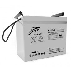Батарея для ИБП 12В 60Aч Ritar, AGM RA12-60 Gray, ШхДхВ 260x169x218