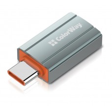 Переходник ColorWay USB-A to Type-C, Black (CW-AD-AC)