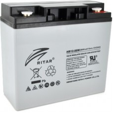 Батарея для ИБП 12В 22Ач Ritar AGM HR12-88W, 12 V 22 Ah, ШхДхВ 181х77х167, Black