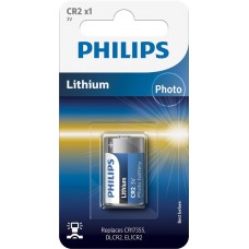 Батарейка CR2, літієва, Philips, 1 шт, 3V, Blister (CR2/01B)