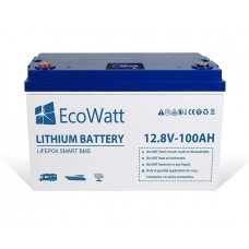 Батарея для ИБП 12В 100Aч Ecowatt ECO-12-100S, LiFePO4 Lithium Battery 12.8V 100Ah With LED And Smar