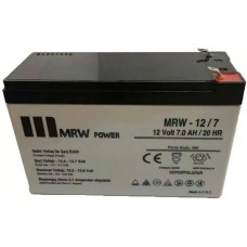 Батарея для ДБЖ 12В 7Ач Mervesan MRW-12/7L 12 V 7Ah 150x65x95(100) Black