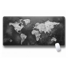 Коврик прорезиненый Карта мира, с боковой прошивкой, Black-gray, 300x700x3mm (SJDT-18)
