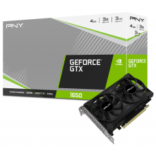 Відеокарта GeForce GTX 1650, PNY, VERTO Dual Fan, 4Gb GDDR6 (VCG16504D6DFPPB)