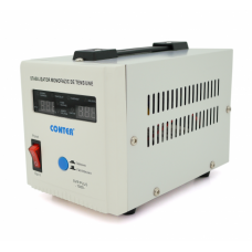 Стабілізатор Conter CR-SVR-PLUS-1000 однофазний, монтажу підлоги, LED дисплей, DC150-270V, AC230±8%, 2*Shuko, релейний