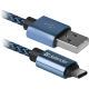 Кабель USB - USB Type-C 1 м Defender USB09-03PROT, Blue, 2А (87817)