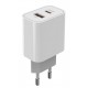Сетевое зарядное устройство ColorWay, White, 30 Вт, USB / USB Type-C (CW-CHS037PD-WT)