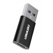 Перехідник Denmen DU13, USB to Type-C, Black