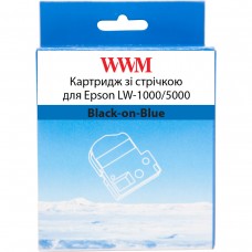 Картридж Epson SC36B, Black-on-Blue, LW-1000/5000, 36 мм / 8 м, WWM (WWM-SC36B)
